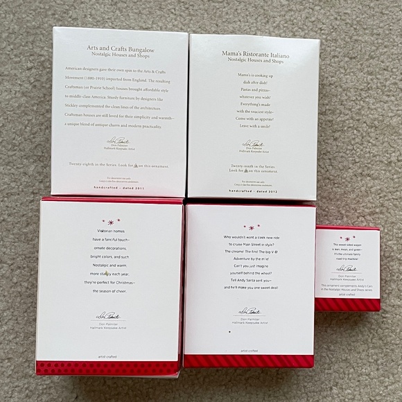 Lot 5 Hallmark Ornaments Nostalgic Houses & Shops 2011-2014 - Picture 3 of 5